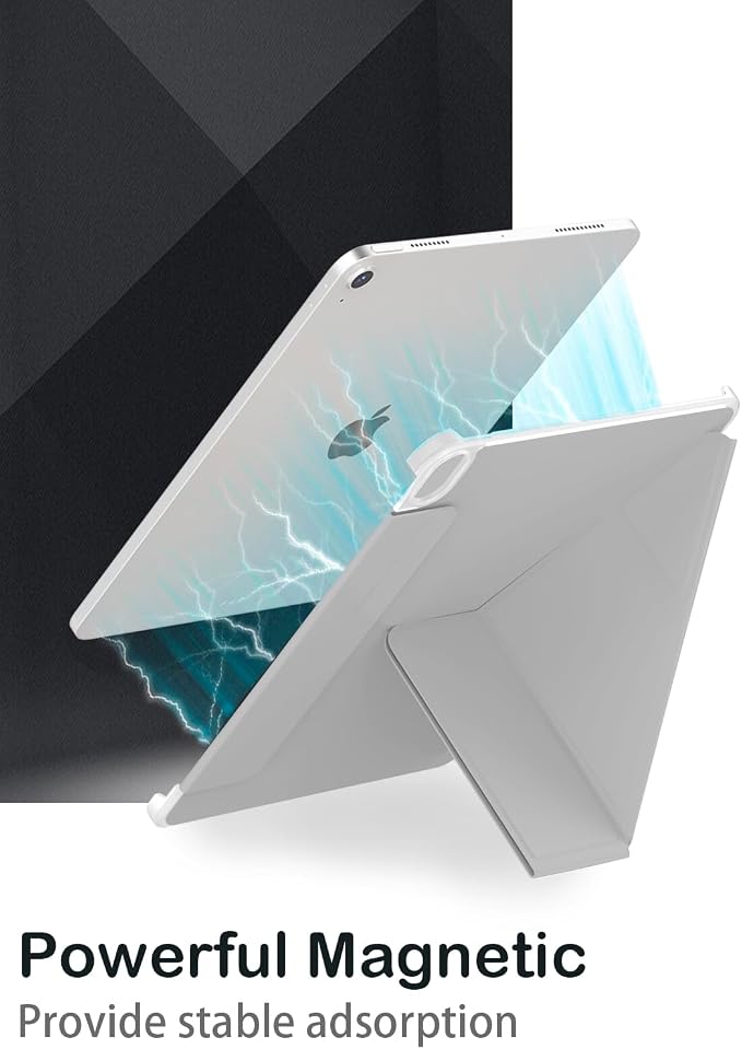 Feams Y Fold Folio for iPad A16 11th Generation Case 11 Inch 2025 iPad 10th Generation Case 10.9 Inch 2022 Y-Shaped Stand Magnetic Attachment Back Cover with Magnetic Clasp &amp Auto Sleep Black