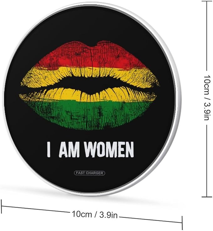 I Am Black-Historys Women Wireless Charger Portable Charging Pad | LightweightAll Smartphone