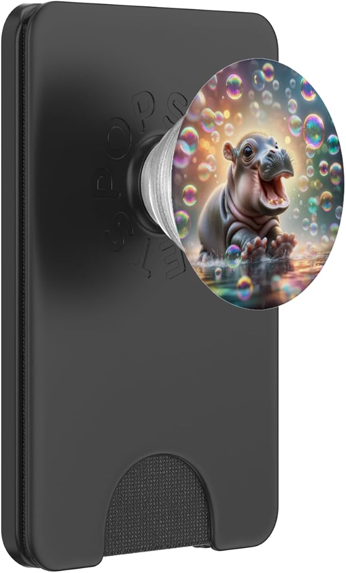 Cute Baby Hippo design for hippo lovers and hippo PopSockets Adhesive PopGrip