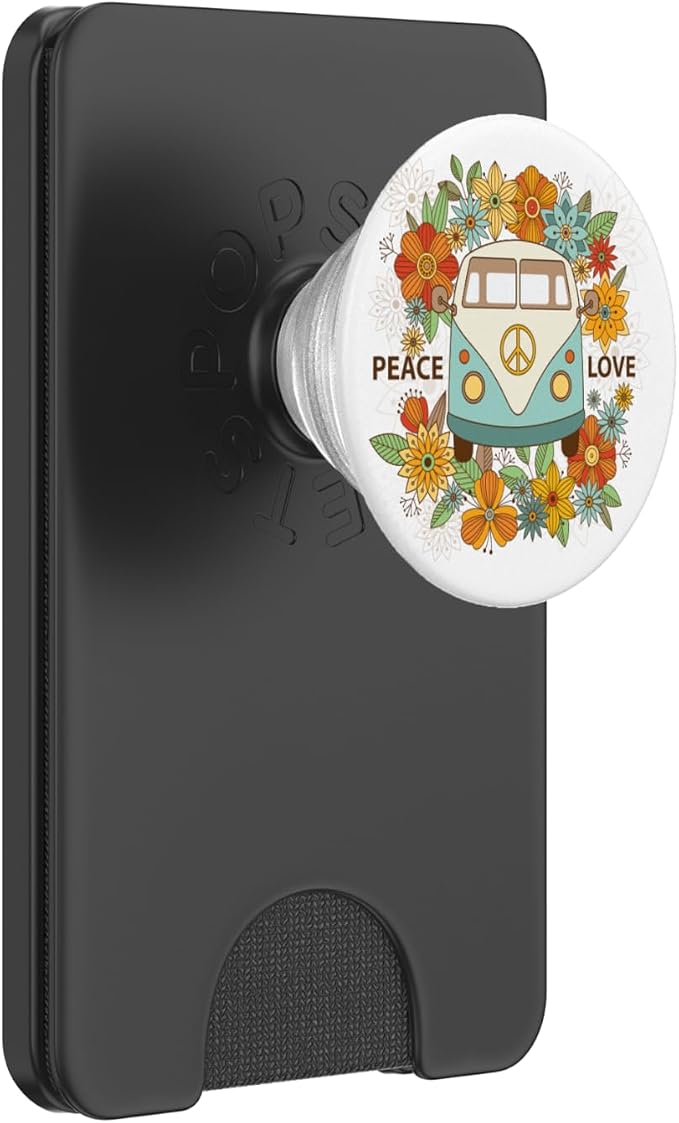 Peace and love - Hippie PopSockets PopGrip: Swappable Grip for Phones &amp Tablets PopSockets Adhesive PopGrip
