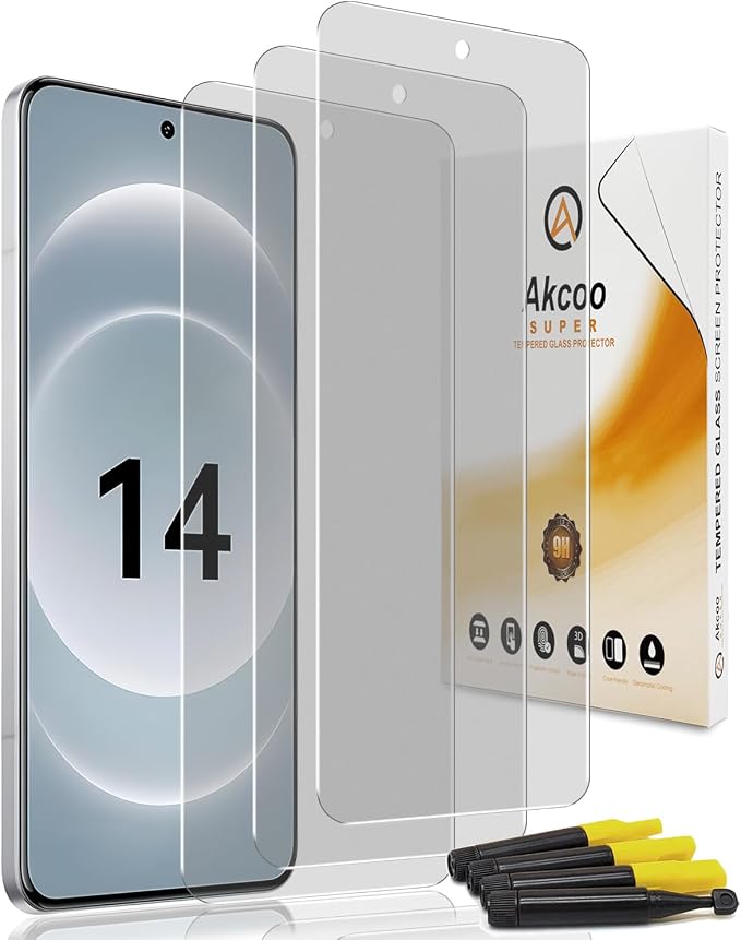 Matte Screen Protector for Xiaomi 14 Ultra [3 Pack] Tempered Glass UV Set Anti Glare Edge to Edge Protection Sensitive Touch Scratch Resistant