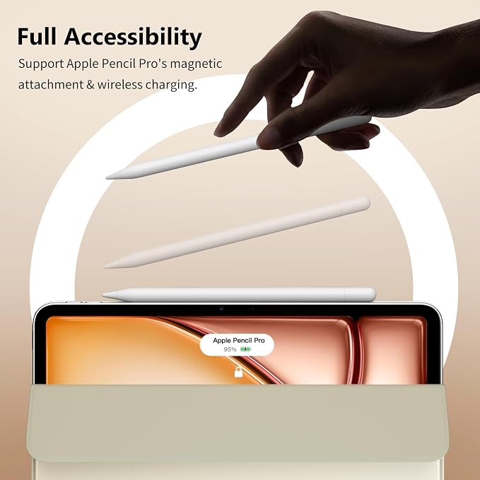 TiMOVO Magnetic Case for iPad Air 11 M4/M3/M2 Air 5th/4th Gen Black | Smart Folio Magnetic Slim Trifold Stand Protective Cover Auto Wake/Sleep