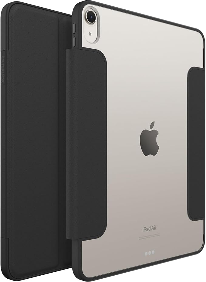 OtterBox Symmetry Series Folio for iPad Air 11-inch (M3) & (M2) - Starry Night (Clear/Black), Ultra-Sleek Design, Multiple Viewing Positions, Magnetic Sleep/Wake Cover