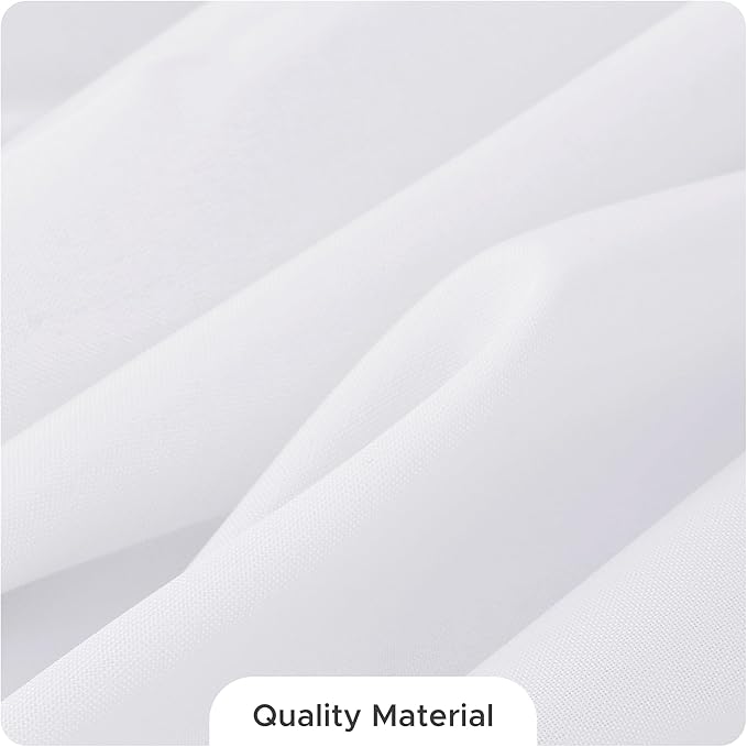 Fitable 8 Pack Table Cloth Rectangle Table: Stain and Wrinkle Resistant Tablecloth Rectangular, Washable Polyester Tablecloths for Wedding Party Dining Banquet Event Catering(White, 70x120 Inch)