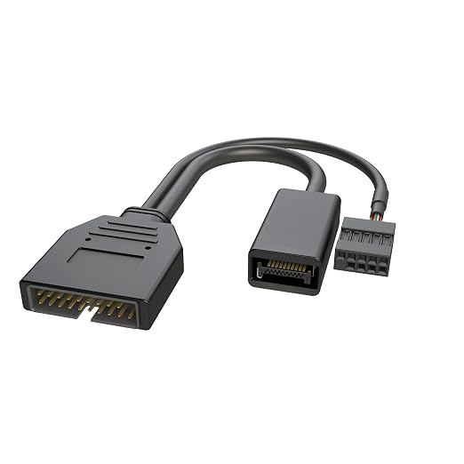 LINKUP USB 3.2 Gen2 Internal Adapter | 20-Pin Header to USB-A | 10Gbps male to female for PC front panel