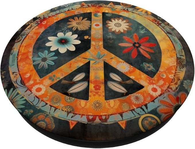 Vintage Peace Sign PopSockets Adhesive PopGrip