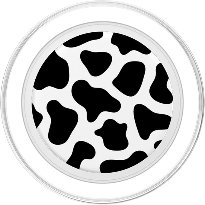 Cow Print Black and White Design for Teen Girls Women PopSockets Adhesive PopGrip