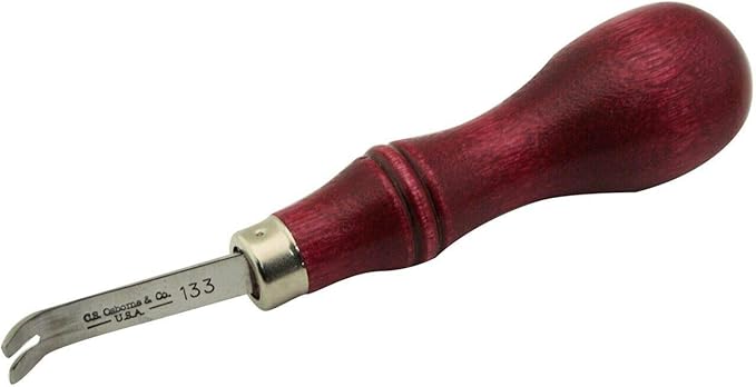 C.S. Osborne Western Edge Tool (Bent Shank) #133-B Size 00 to 4 Edger-Size 0