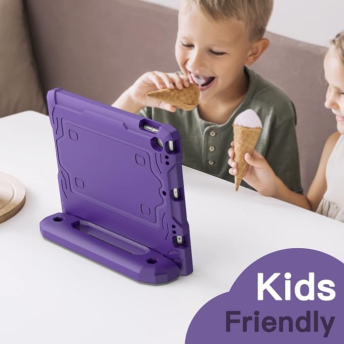 JETech Kids Case for iPad 9th/8th/7th Gen 10.2 Black | Built-in Screen Protector 360° Rotating Handle Stand Shockproof Full-Body Protection Kid-Friendly Design