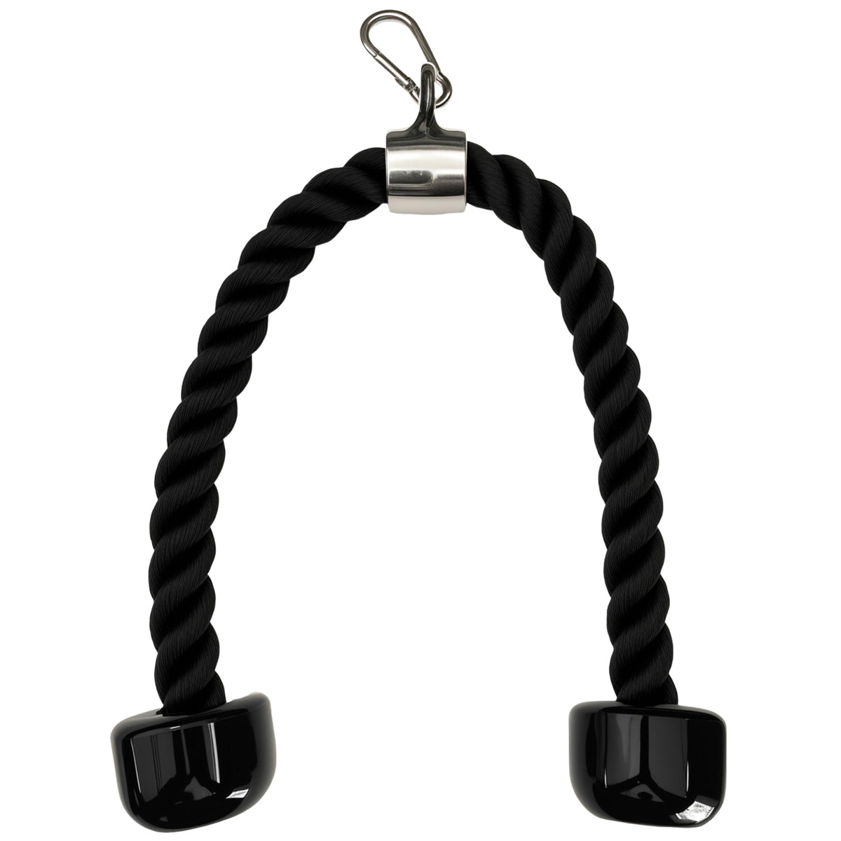 qibylift Deluxe Tricep Rope Pull Down - 27 Inch/14 Inch Rope Length, Easy to Grip & Non Slip Cable Attachment (Black)