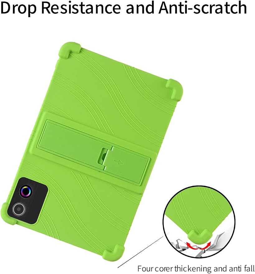for Jeazans Jzpad-A10Pro Tablet 10 Inch Android Tablets CaseBOVUGAC Soft Silicone Adjustable Stand Shockproof Kids Friendly for Jeazans A10Pro Tablets(Black)