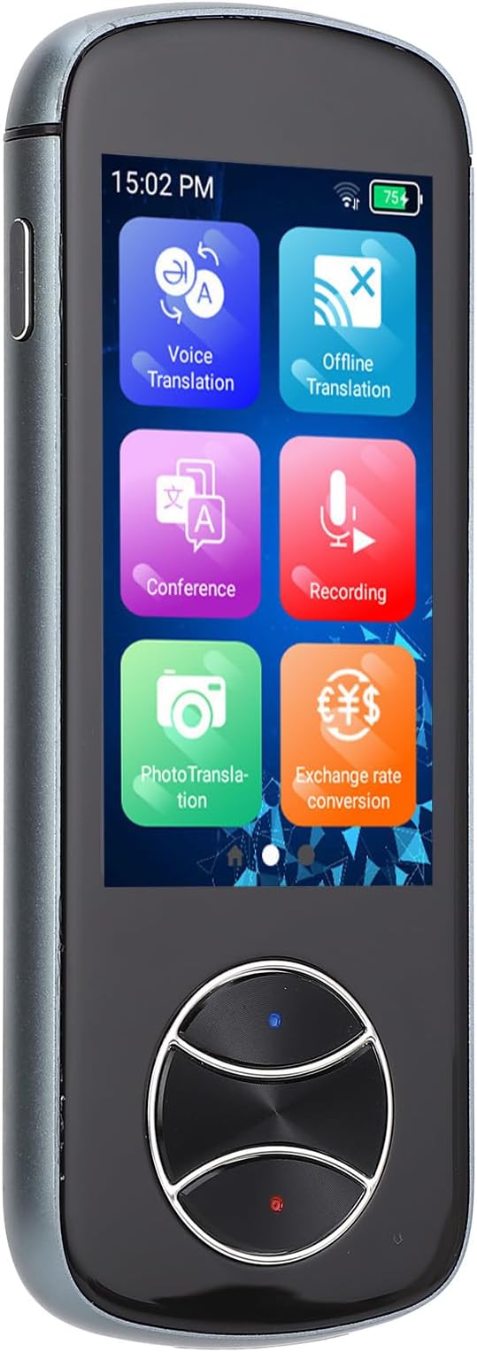 Multi Language Voice Translator Device, 3.0in Touch Screen, Offline Photo Translation - Real Time Speech Recognition, Instant Language Communication, Travel and Business Use