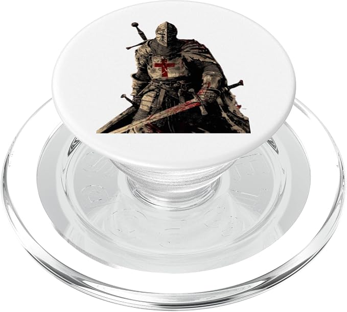 Knight Christian Templar Warrior Of God Crusader Gift PopSockets Adhesive PopGrip