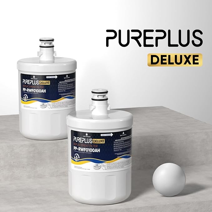PUREPLUS NSF/ANSI 401, 53, 42 & NSF P473 Certified Replacement for LG LT500P, ADQ72910901, GEN11042FR-08, Kenmore 9890, 469890, HDX FML-1, ADQ72910907 Refrigerator Water Filter, 3Pack