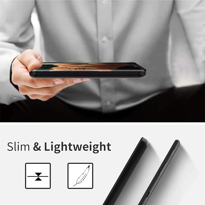 Case for 7 All-New Kindle Paperwhite (12th Generation 2024) and Kindle Colorsoft Signature Edition CoverSlim PU Leather Smart Cases with Auto Wake/Sleep-Black Cat Night Sky