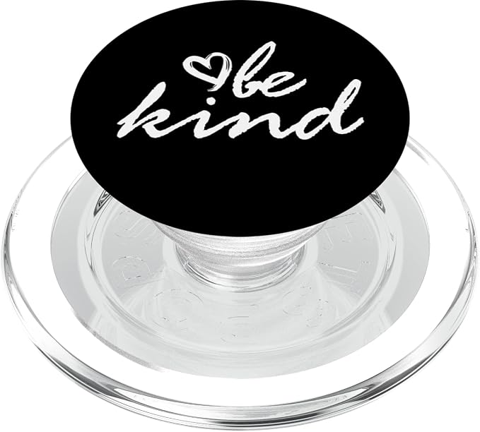 White Be Kind Black PopSockets Adhesive PopGrip