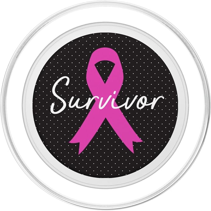 Breast Cancer Survivor Pink Ribbon PopSockets Adhesive PopGrip