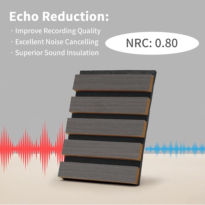 Wood Slat Wall Panel, 3D Soundproof Wall Panels, Large Acoustic Panels