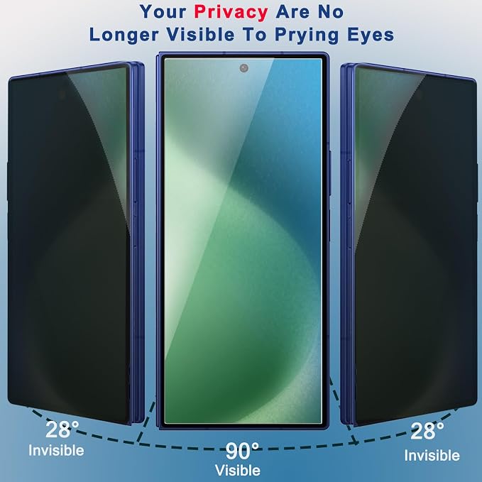 2 Sets Privacy Screen Protector for Samsung Galaxy Z Flip 5 6.7 | Inside Flexible TPU Hydrogel Film + Front Anti-Spy Tempered Glass Screen Protector Anti Scratch Self-Healing Case Friendly