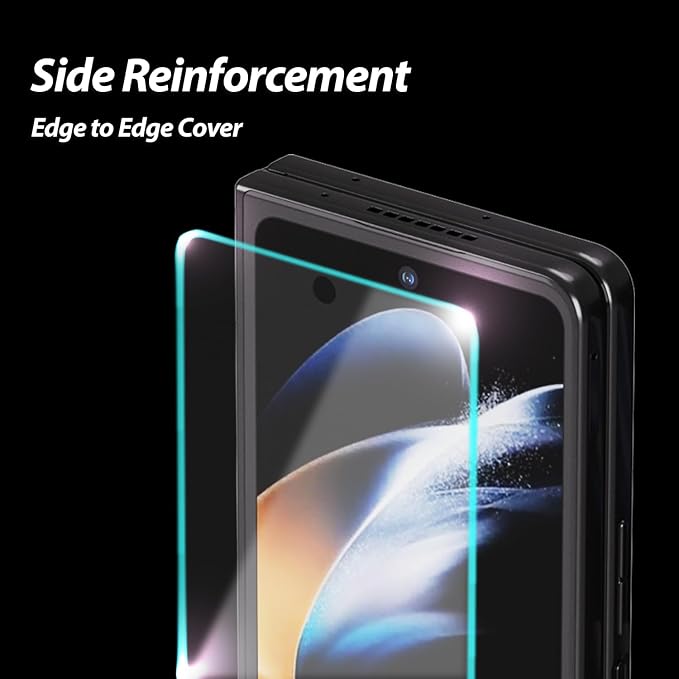 DOME GLASS Whitestone Screen Protector for Samsung Galaxy Z Fold 5 2023 Full Tempered Glass Shield with Liquid Dispersion Tech with UV Lamp [Easy to Install Kit] Smart Phone Screen Guard - Two Pack