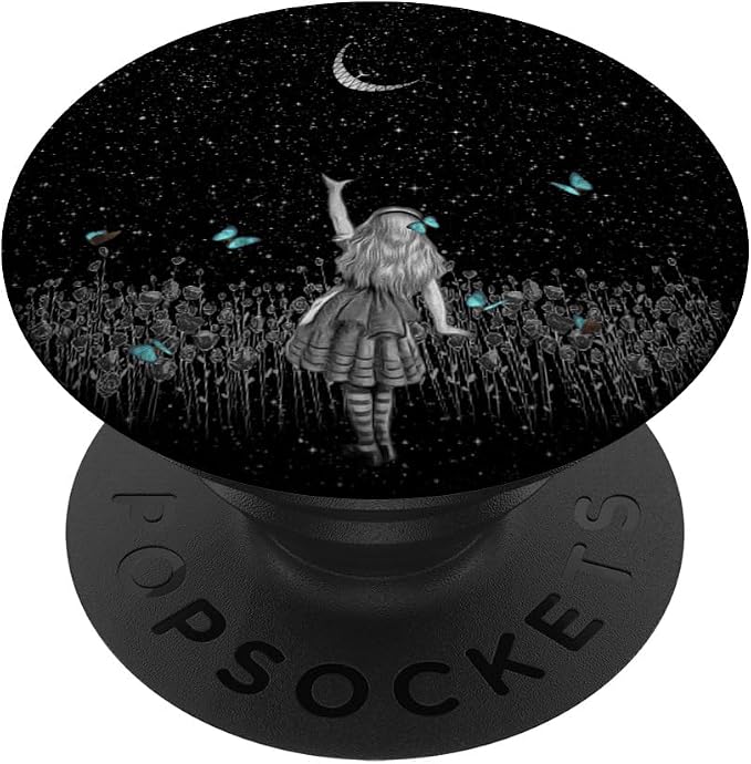 Wonderland Smiling Starry Night - Alice In Wonderland PopSockets Adhesive PopGrip
