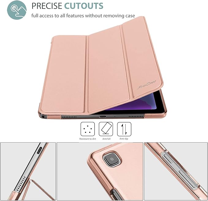 ProCase Smart Case for Galaxy Tab A8 10.5 Slim Stand Hard Back Shell Protective Smart Cover Case for Galaxy Tab A8 10.5 Inch 2022 SM-X200 X205 X207 -Black