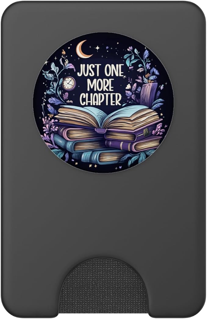 Just One More Chapter Book Lover Bookworm Reading Librarian PopSockets Adhesive PopGrip