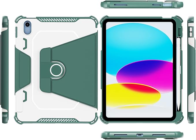 Kids Case for iPad Pro 11 M5/M4 &amp iPad Air 11 (2026/2025/2024) Shockproof Case with Pencil Holder Techcircle Light EVA Foam Handle Stand Bumper Protective Child Friendly Drop Proof Cover Black