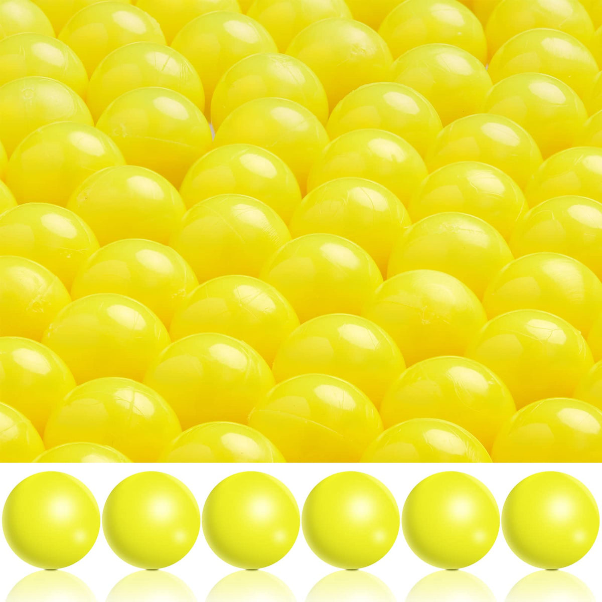 Civaner 150 x 68/61 Caliber Projectiles for Defense and Practice Reusable 68 Breaker Paintballs Solid Plastic Nylon Projectiles(Yellow,68 Caliber)
