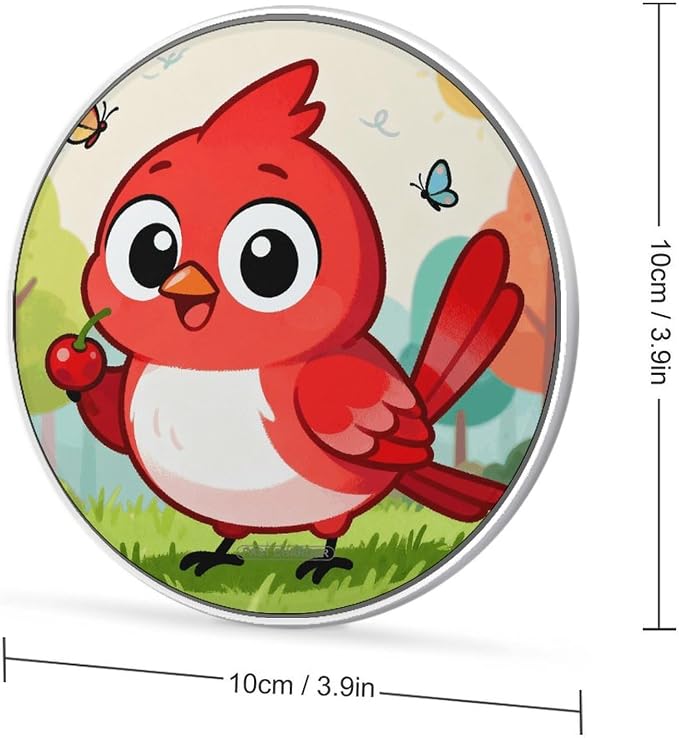 Cardinal Wireless Charger Magnetic Phone Induction Charger 10w Fast Wireless Charging Station Compatible with iPhone 17 16 15 14 13 12 Pro Max Samsung Galaxy S25 S24 S23