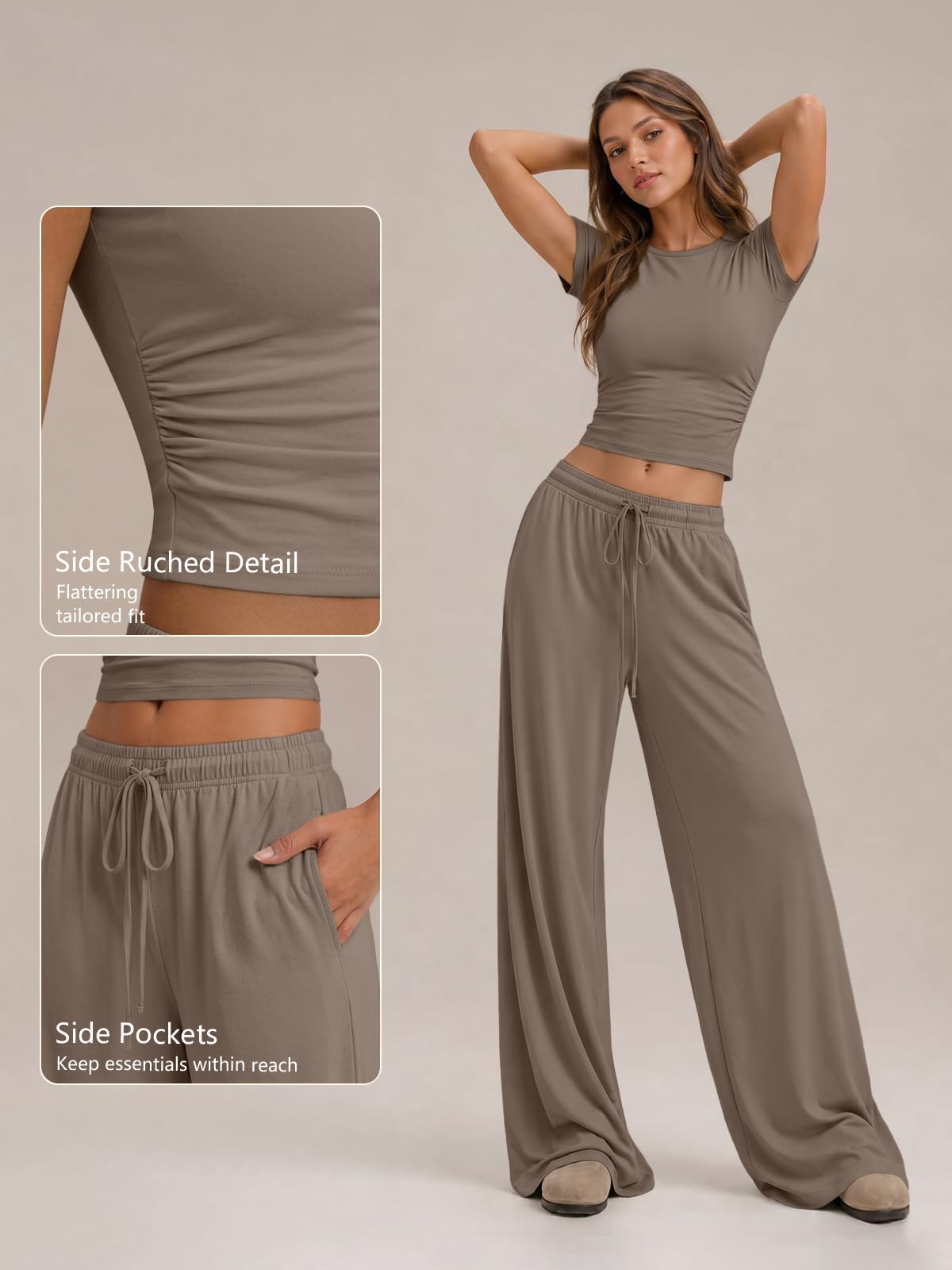 Trendy Queen Women's 2 Piece Matching Summer Lounge Set with Pockets