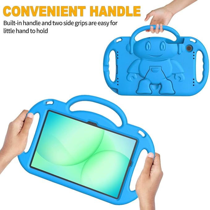 Kids Case for Samsung Galaxy Tab A11+ Plus/A9+ Plus 11 Inch Black | Shockproof Lightweight Protective Cover with Handle Stand and Adjustable Strap Fit for Galaxy Tab A11+ 2025/A9+ 2023