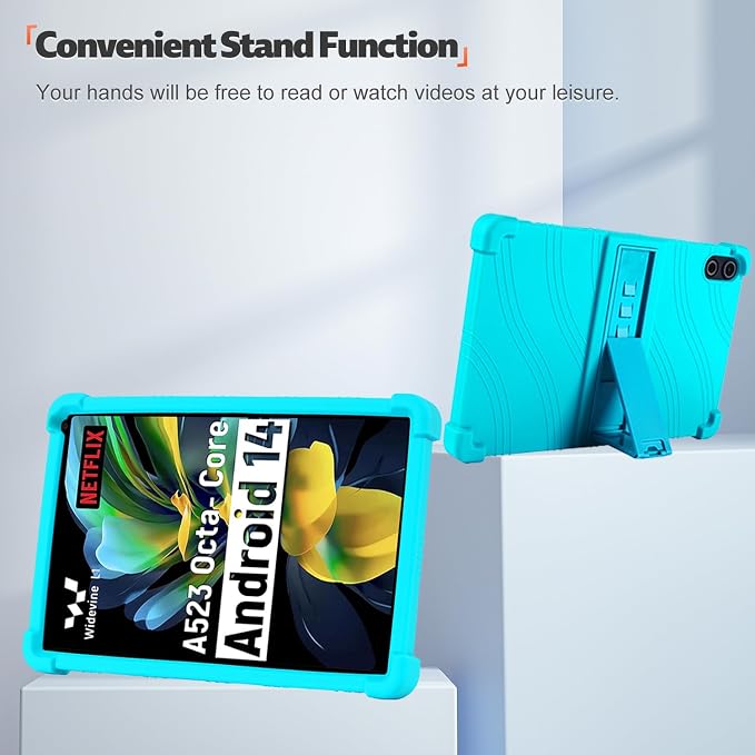 Case Cover for Urao C12 10.36 inch KONXISA Tablet Case with Premium Silicone Material Folding Stand Fuction Anti-Scratch Shockproof and Full Protection Tablet SleeveProtective Covers SkyBlue