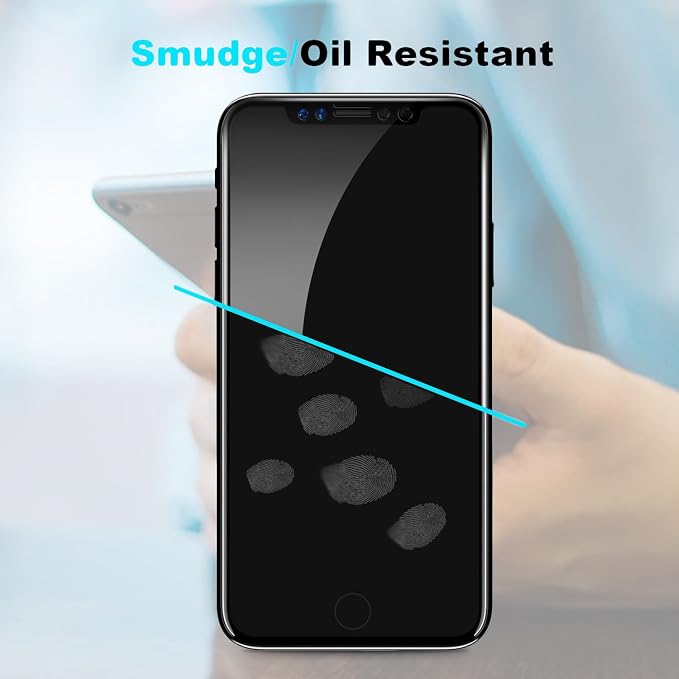 Zizo Full Glass Compatible with iPhone X Tempered Glass Screen Protector 9H Hardness - iPhone Xs Tempered Glass Screen Protector