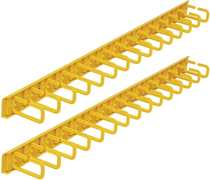 Tripp Lite Vertical Server Rack Enclosure Cable Manager, Flexible Rings, High-Visibility Yellow Steel, 6 Foot / 1.8 Meters, Two 3-Foot Sections, 5-Year Warranty (SRCABLERINGVRTF)