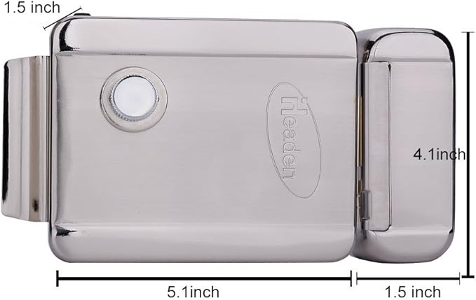 AMOCAM Electric Electronic Door Lock for Video Intercom Door Phone Vidoe doorbell DC 12V Stainless Steel E-Lock Support Wooden Glass Metal Fireproof Door