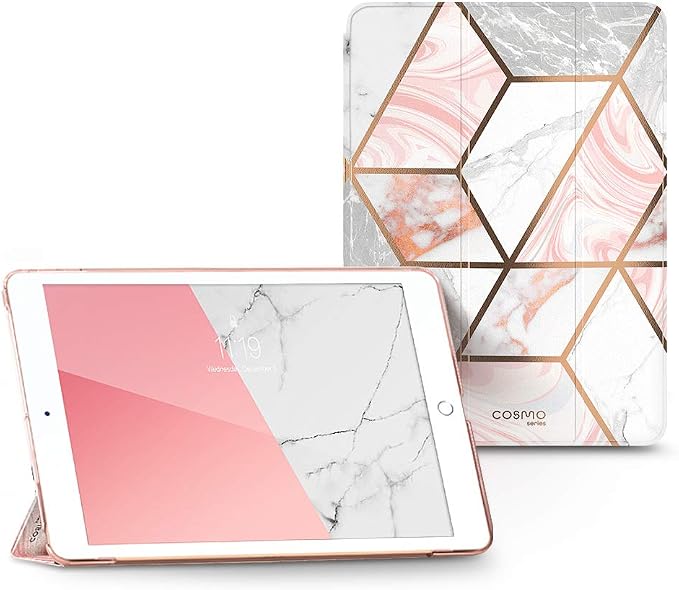 i-Blason Cosmo Lite Case for New iPad 8th/7th Generation iPad 10.2 2020 2019 Case Slim Trifold Stand Smart Case Translucent Hard Back Protective Cover with Auto Sleep/Wake (Ameth)