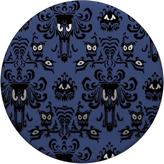 Spooky Wallpaper Halloween Pattern Purple PopSockets PopGrip: Swappable Grip for Phones &amp Tablets PopSockets Adhesive PopGrip