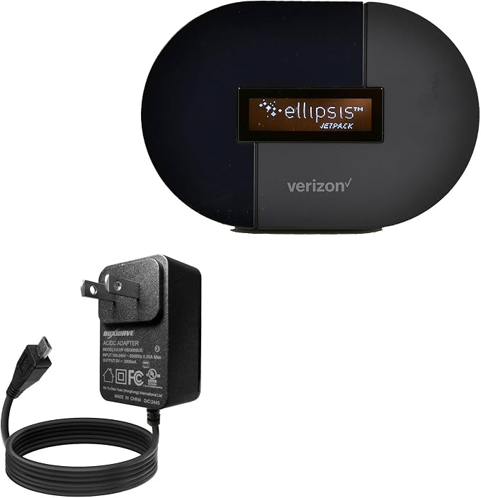 BoxWave Charger Compatible with Verizon Ellipsis Jetpack MHS900L Mobile Hotspot - Wall Charger Direct (15W) Rapid Charge Your Device with Built-in 3ft Cable