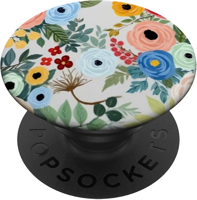 Pastel Floral Bouquet Pattern PopSockets Adhesive PopGrip