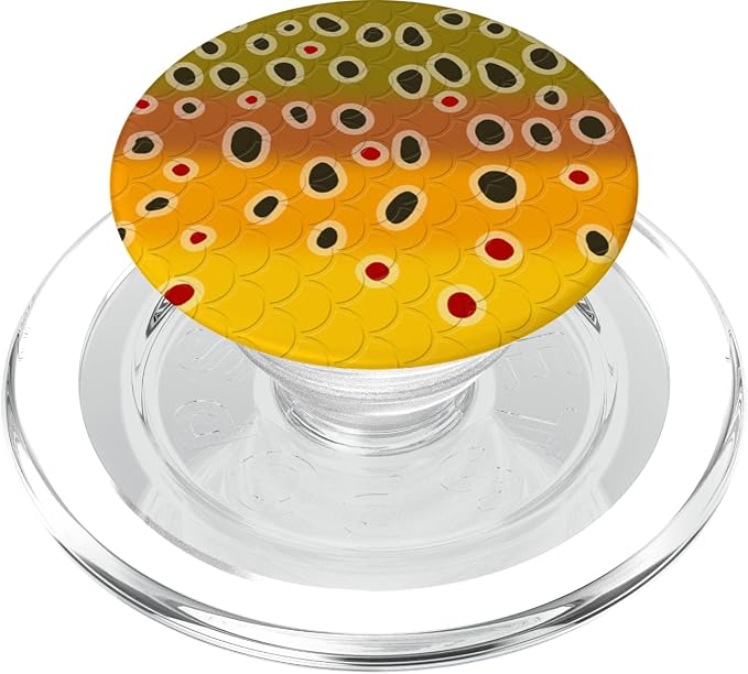 Brown Trout Pattern Fish Art Trout Fishing Fly Fishing Gift PopSockets Adhesive PopGrip