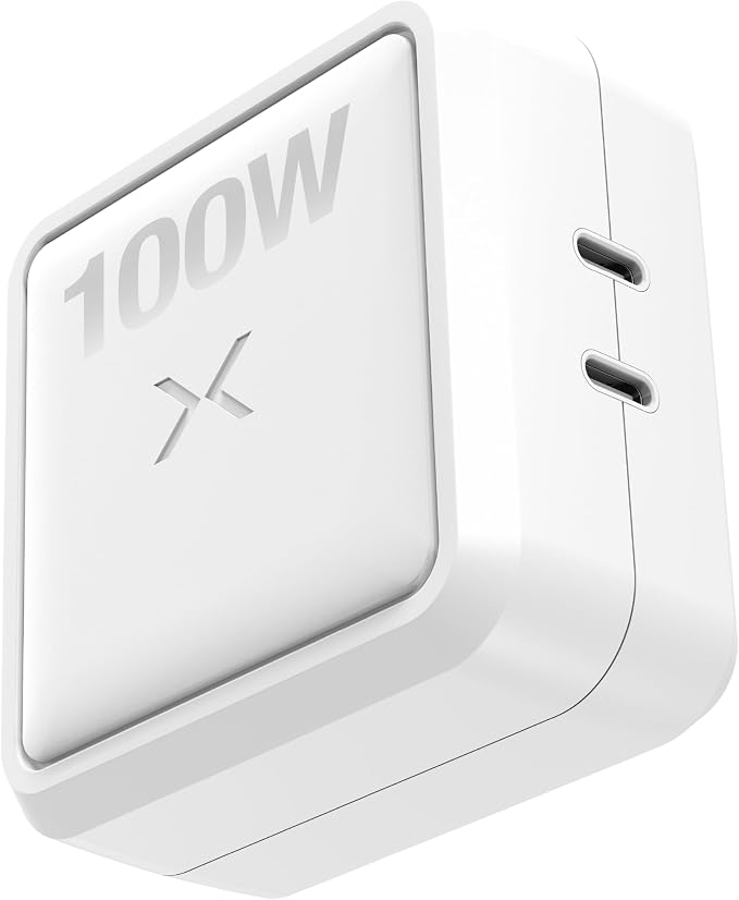 NOCO XGrid X100 100W USB-C GaN Wall Charger Block with Power Delivery | Dual USB-C Port PD 3.0 QC 4.0+ &amp PPS Fast Charging Foldable Compact Design Charges All USB-C Devices UL Certified