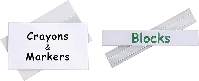 C-Line Self-Adhesive Label Holders, Top Load, 1 X 6, Clear, 50/pack