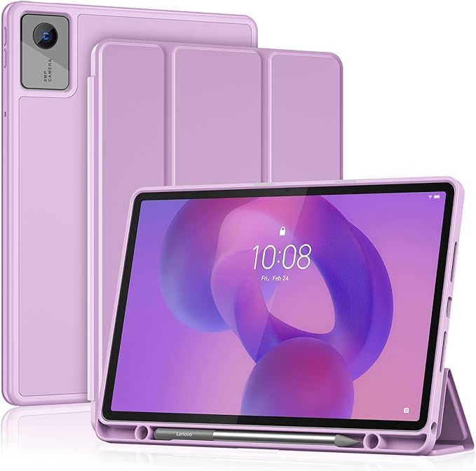 ProCase Full-Edge Case for Lenovo Idea Tab 11 2025 &amp Tab K11 Gen 2 | Slim Trifold Stand Cover with Shockproof TPU Back Pencil Holder &amp Full Protection - Black