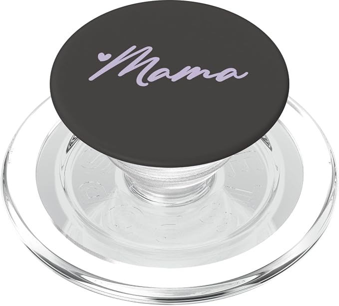 Light Pastel Purple Gray Heart Mama PopSockets Adhesive PopGrip
