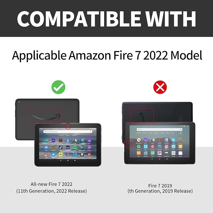 Case for Fire 7 Tablet &amp Fire 7 Kids (12th Gen 2022 Release) - Slim PU Leather Protective Smart Cover with Auto Sleep/Wake &amp Multi-Angle StandBlue Dandelion