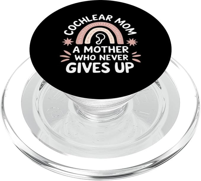 Cochlear Implant Awareness Cochlear Implant Mom PopSockets PopWallet for MagSafe