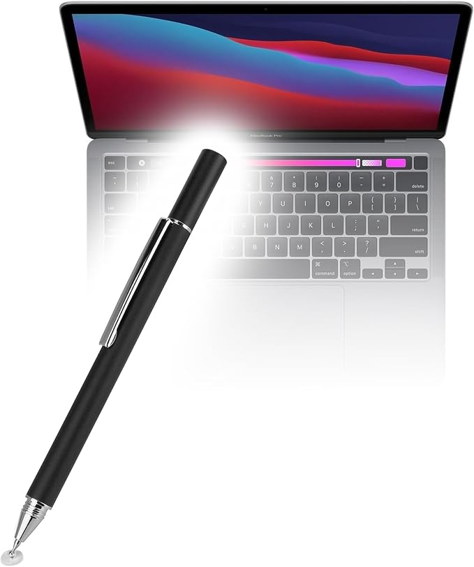 BoxWave Stylus Pen Compatible with Apple MacBook Pro 13 (M1 2020) - FineTouch Capacitive Stylus Super Precise Stylus Pen - Jet Black