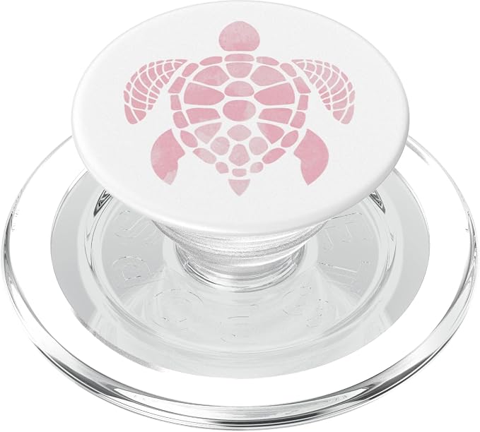 Pink Pattern Turtle phone grip Turtles on a white look PopSockets Adhesive PopGrip