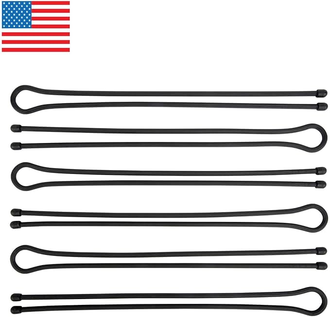 Nite Ize Original Gear Tie, Reusable Rubber Twist Tie, 32-Inch, Black, 6 Count Pro Pack, Made in the USA